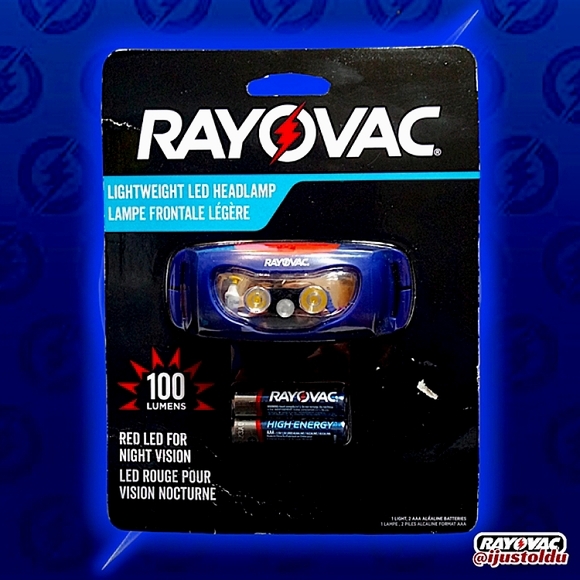 RAYOVAC Lightweight LED Headlamp, 2 Mode High/Red | 100 lm + Includes 2 AAA Batt - Picture 3 of 9